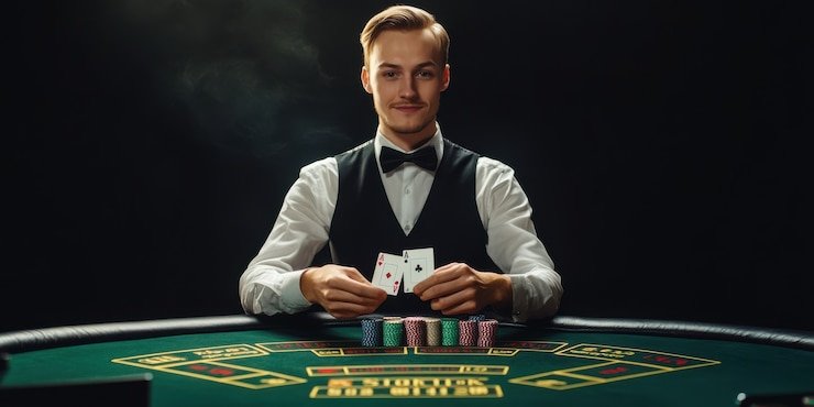 Antarmuka aplikasi Dragon Tiger perkasa togel menampilkan meja kartu dengan tombol taruhan dan chat dealer